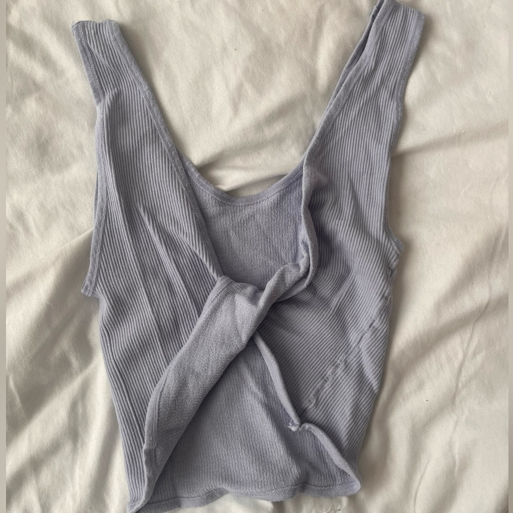 Light purple front cross urban outfitters crop top